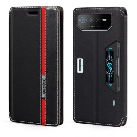 Kožené peněženkové pouzdro pro Asus ROG Phone 6 Pro černé