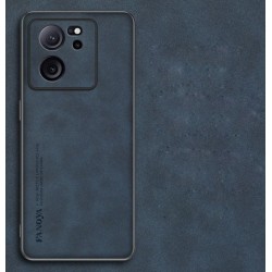 Silikonové pouzdro s koženou látkou pro Xiaomi 13T modré