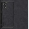 Kožený silikonový kryt pro Xiaomi Redmi Note 11 černý