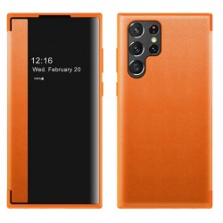 Pouzdro Smart View pro Samsung Galaxy S22 5G oranžové