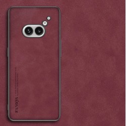 Kožený silikonový kryt pro Nothing Phone (2a) červený