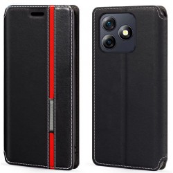 Kožené peněženkové pouzdro pro Ulefone Note 18 Ultra černé