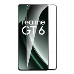 Full cover 3D zahnuté tvrzené sklo 9H pro Realme GT 6T černé