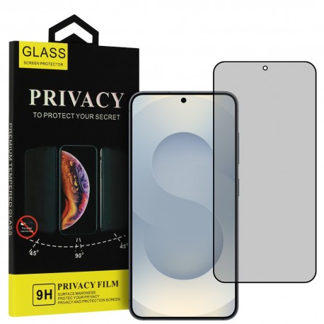 Anti-Spy tvrzené sklo 9H pro Samsung Galaxy S25 5G černé