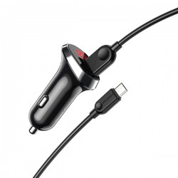 Rychlonabíječka do auta Borofone BZ15 + datový kabel microUSB černá